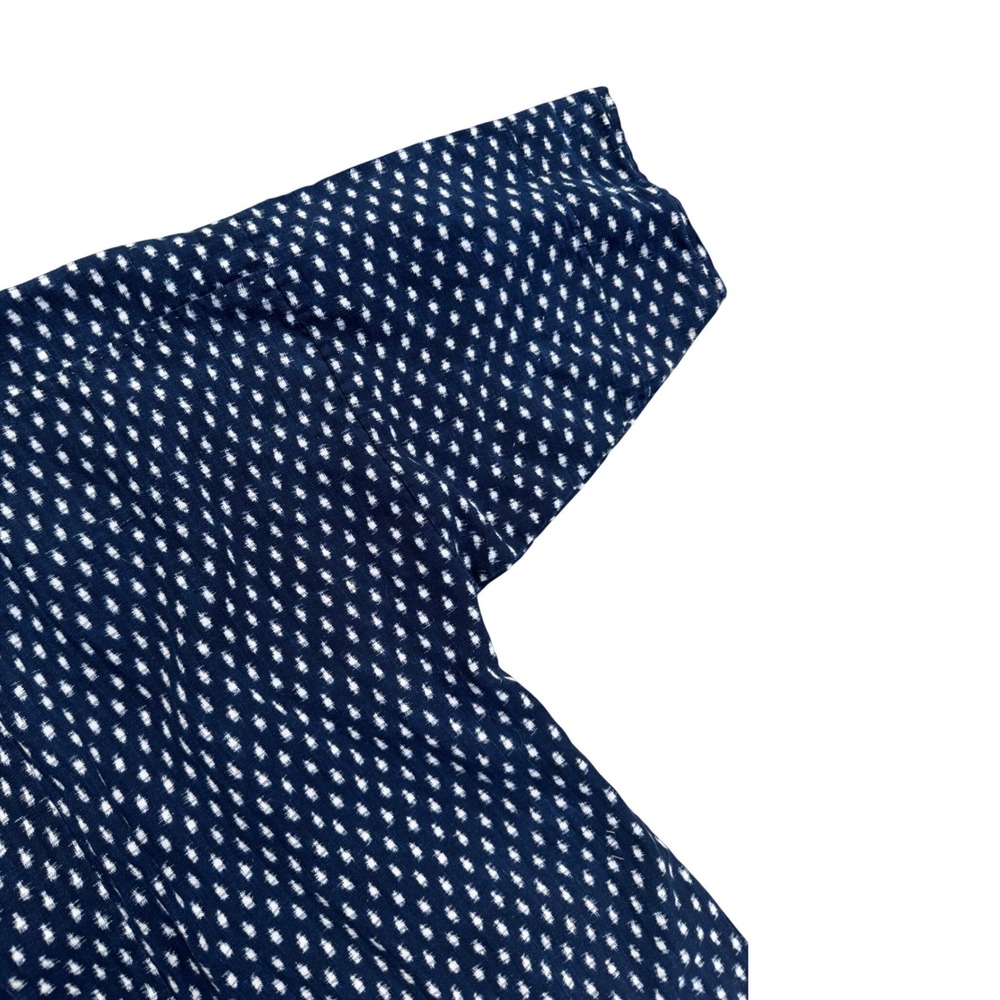 Vintage Japanese Indigo White Dotted‎ Kimono Jacket Haori Relaxed Fit Tie Front - Picture 6 of 11